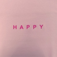 Tasha Top Pink with ''HAPPY'' logo in bright Pink by Chalk UK